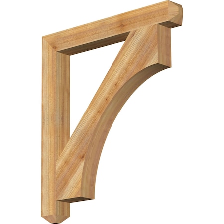 Ekena Millwork Westlake Craftsman Rough Sawn Bracket, Western Red Cedar, 4"W x 34"D x 38"H BKT04X34X38WTL04RWR